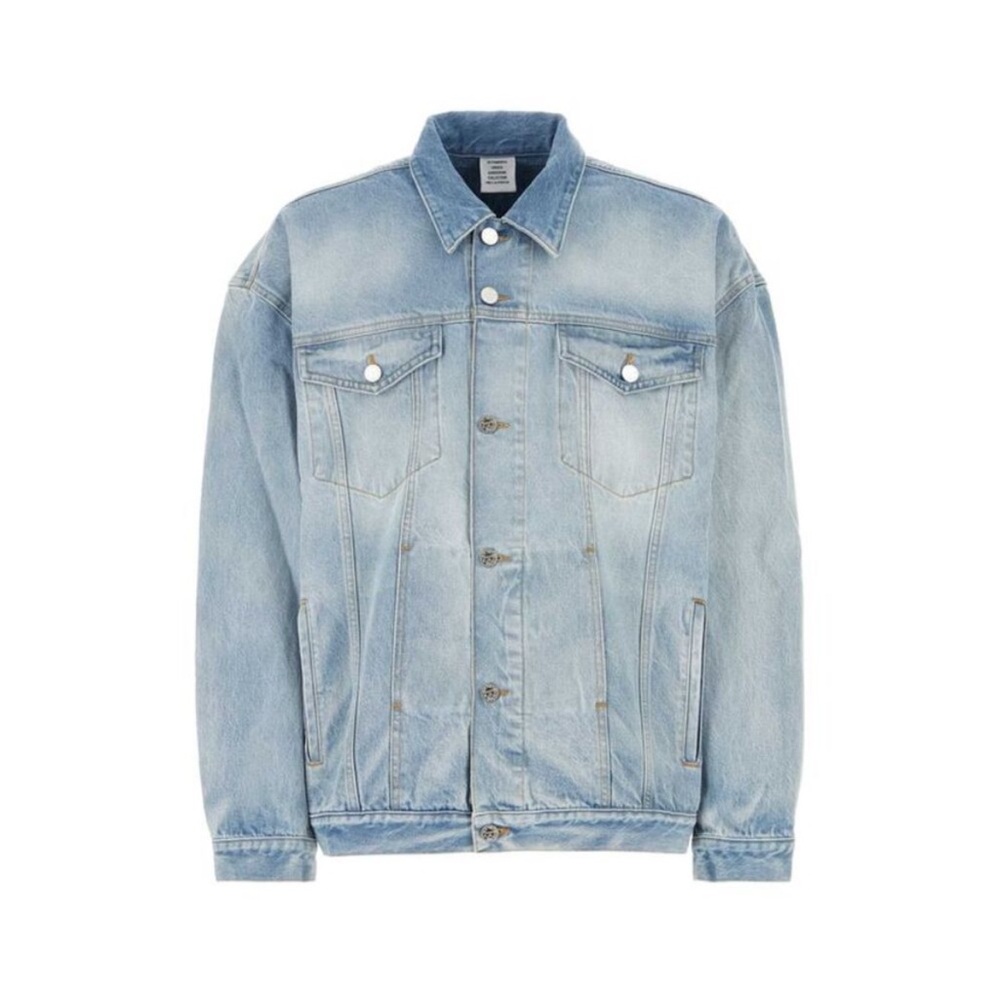 Vetements 3D Logo Denim Light Blue Jacket🩵